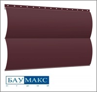 Сайдинг металлический БРЕВНО Вишневый RAL 3005 ПЭ
